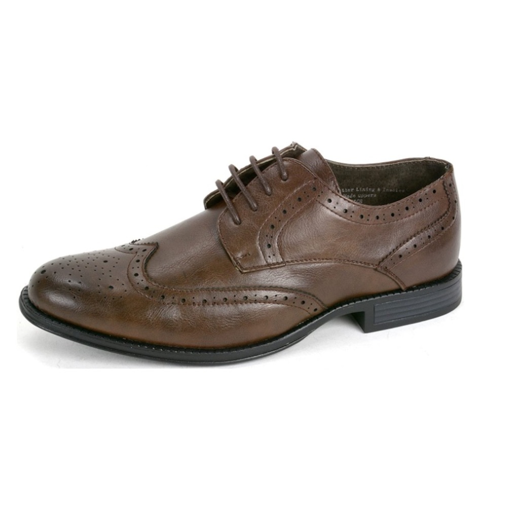 Alpine Swiss Zurich Mens Dress Shoes Brogue Wing Tip Laceup Oxford Brown 11 M US